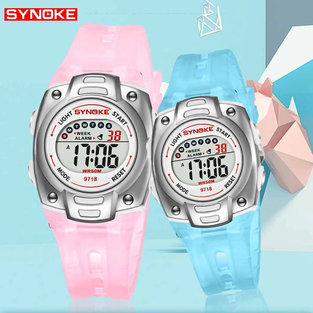 

Children's electronic watch luminous alarm boy and girl multi-function waterproof student sports watch смаѬ ас деские 50*